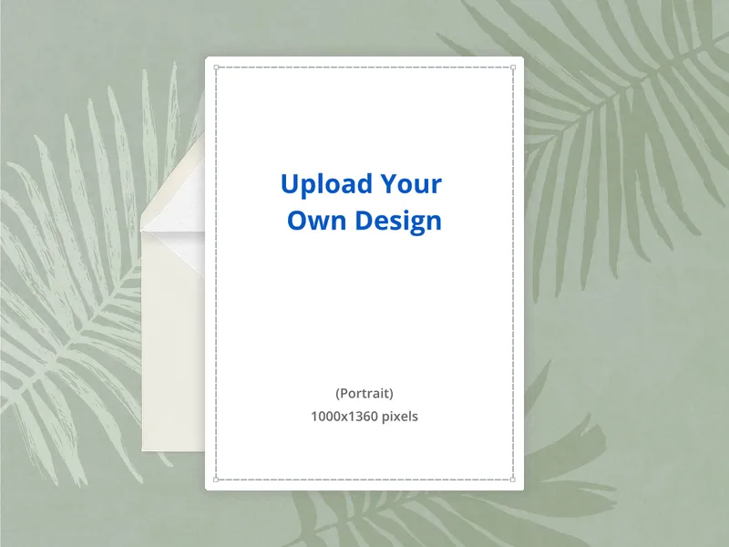 Upload Your Own Design (Palm Leaves) - baby - Invitation