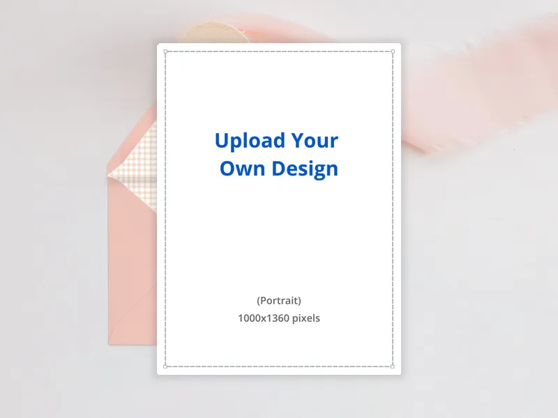 Upload Your Own Design (Pink Linen Ribbon) - all_design_your_own - Invitation