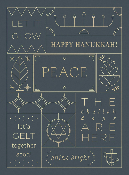 Geometric Hanukkah - holiday_cards - Card