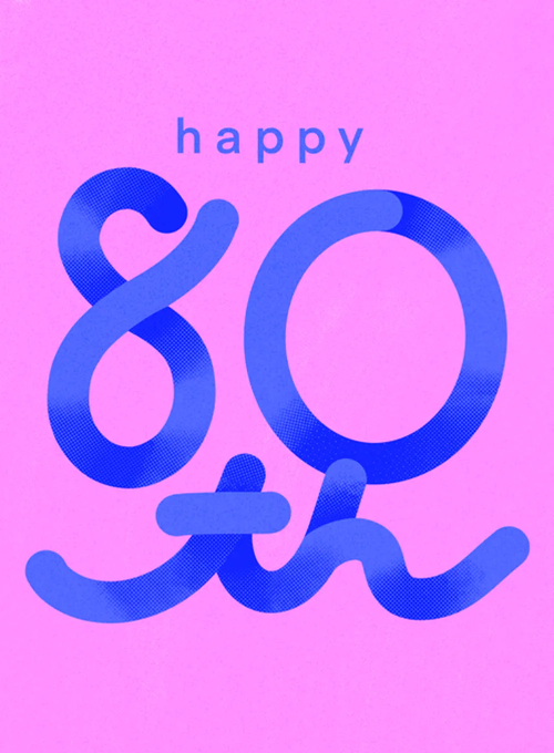 Get A Squiggle On - 80 - birthday_adults_cards - Card
