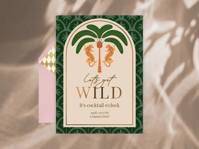 Get Wild - happy_hour - Invitation