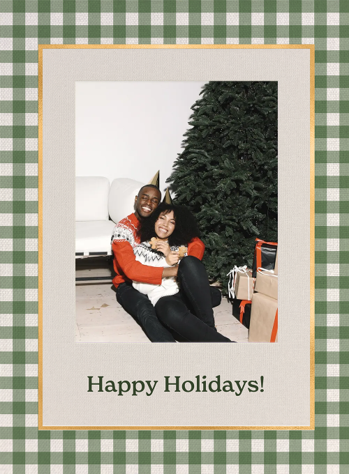 Gingham Fir Days (Photo) - christmas_cards - Card