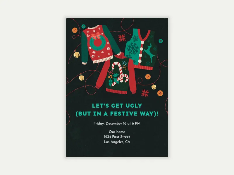 All the Ugly Sweaters - featured - Invitation