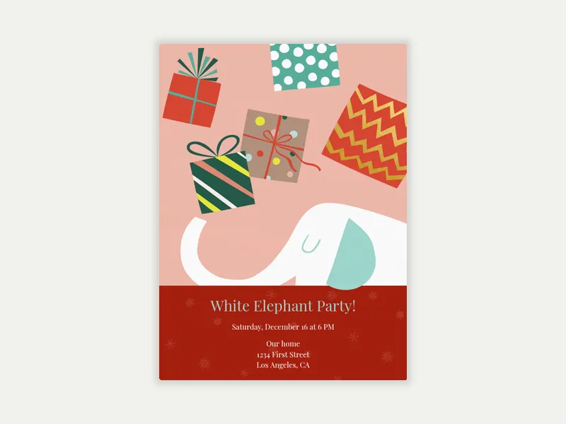 Giving Elephant - holiday_party - Invitation