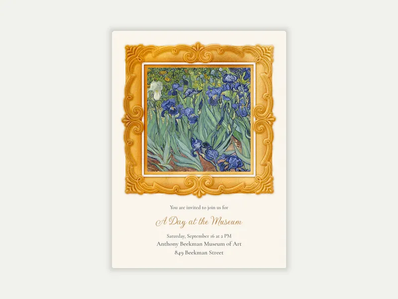 Gold Gallery Frame - charity_fundraisers - Invitation