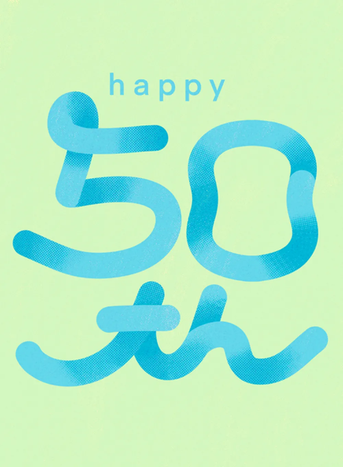 Get A Squiggle On - 50 - birthday_cards - Card