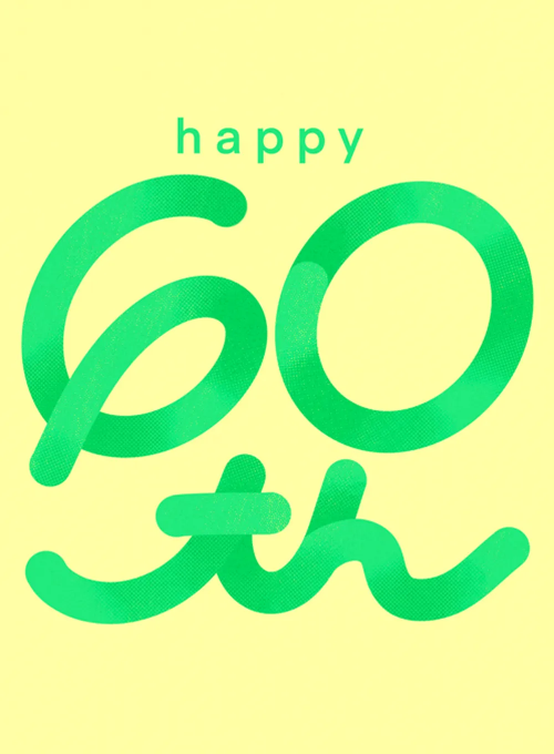 Get A Squiggle On - 60 - birthday_cards - Card
