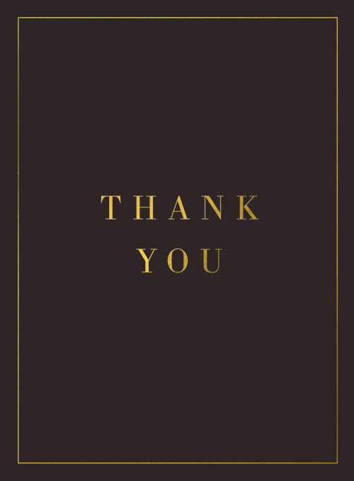 Gold Serif Thank You (Brown) - thankyou_cards - Card