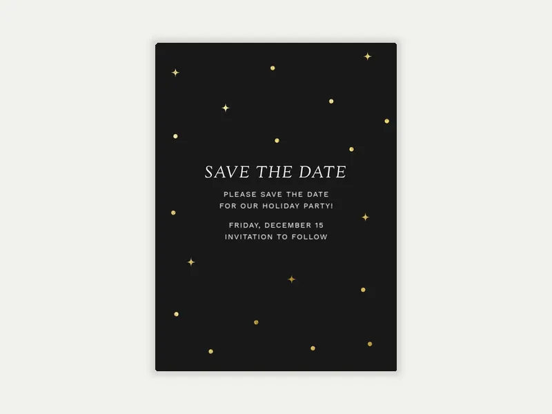 Gold Glitter Confetti - business_save_the_date - Invitation