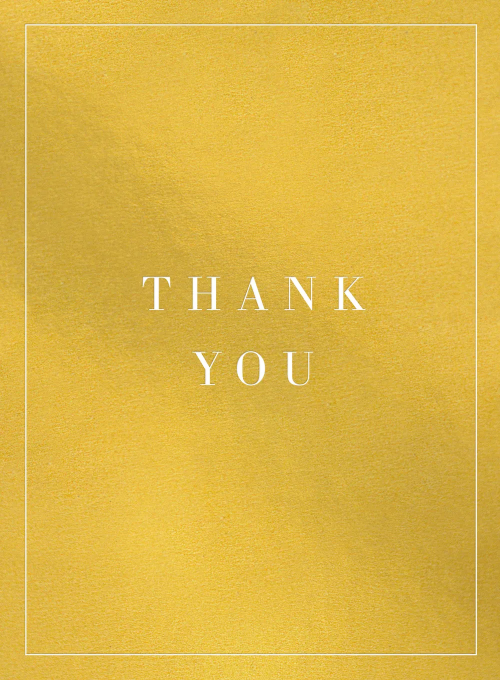 Gold Serif Thank You (Gold) - thankyou_cards - Card
