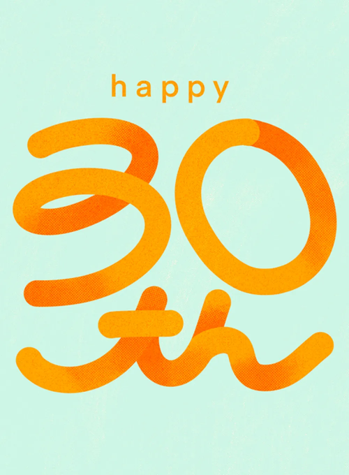 Get A Squiggle On - 30 - birthday_cards - Card