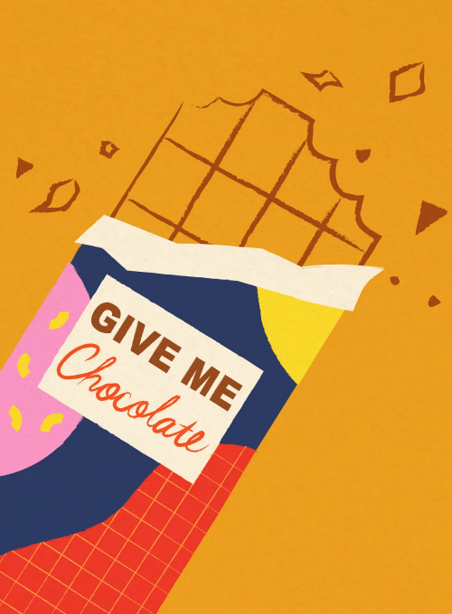 Give Me Chocolate - valentines_day_cards - Card
