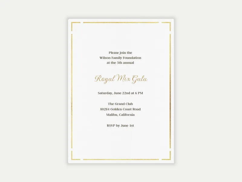 Gold Frame - charity_fundraisers - Invitation