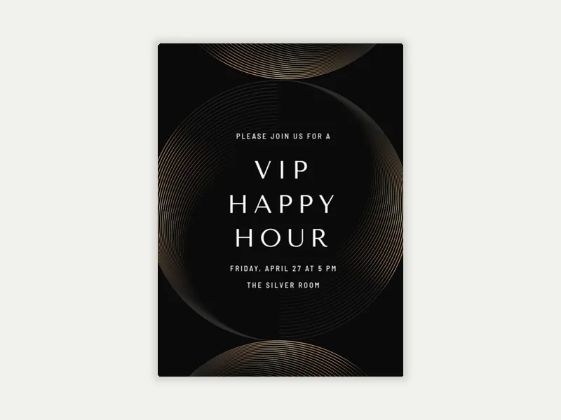 Golden Aura - vip_events - Invitation
