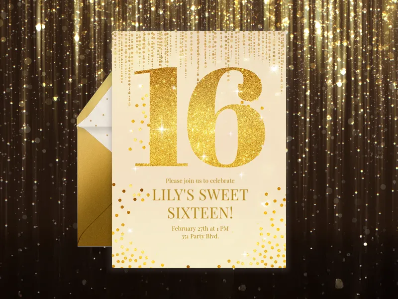 Golden Era - sweet_sixteen - Invitation