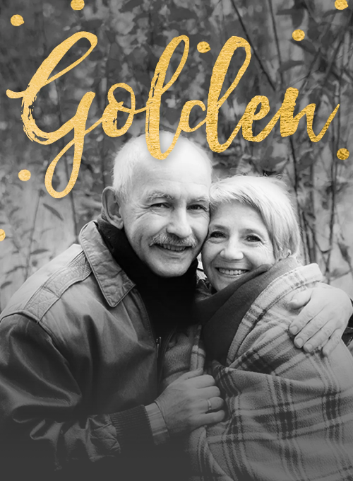Golden Couple (Photo) - celebration_cards - Card