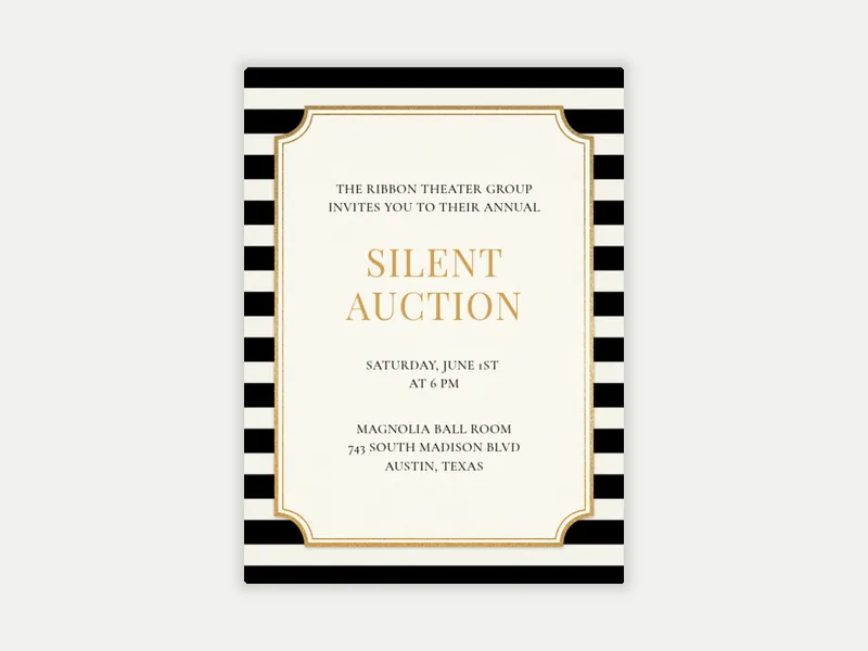 Stripped Frame - charity_fundraisers - Invitation