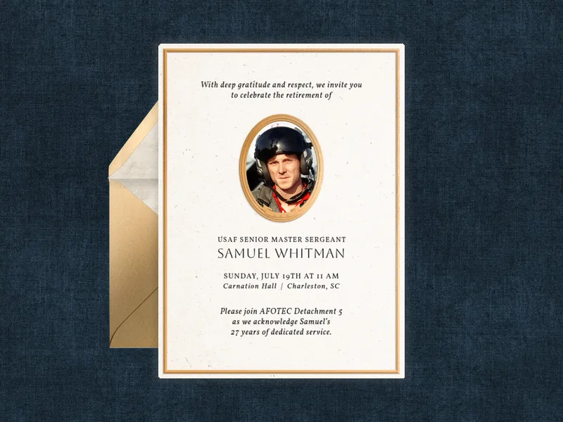 Golden Frame (Photo) - parties_dyo_uyo - Invitation