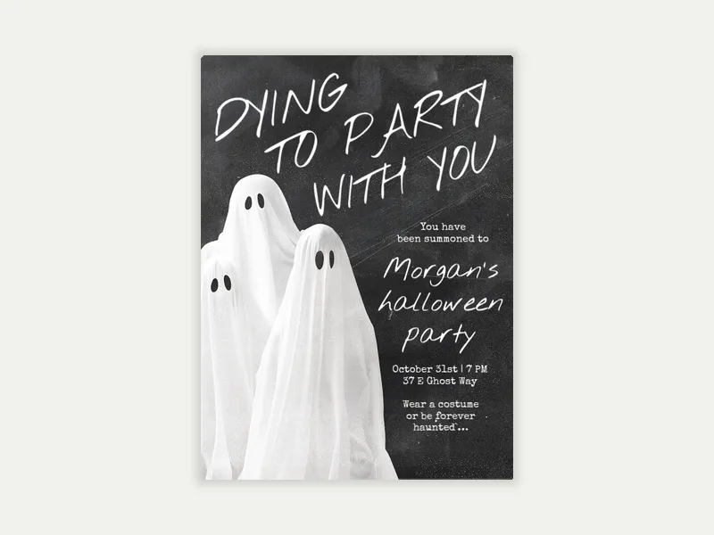Ghosts & Ghouls - halloween - Invitation