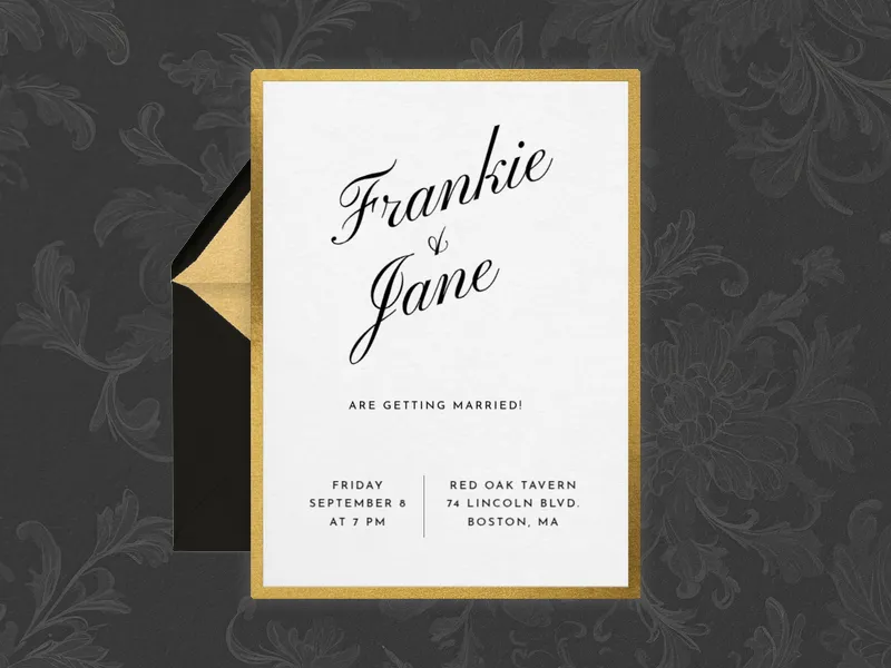 Golden Opportunity - wedding - Invitation