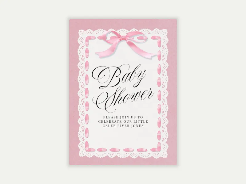Baby Ribbon - baby_shower - Invitation