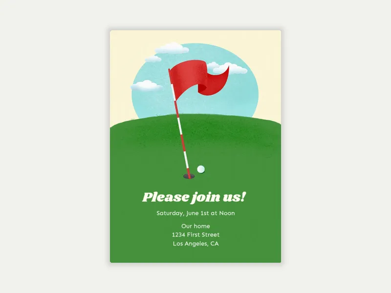 Golf on the Green - golf - Invitation
