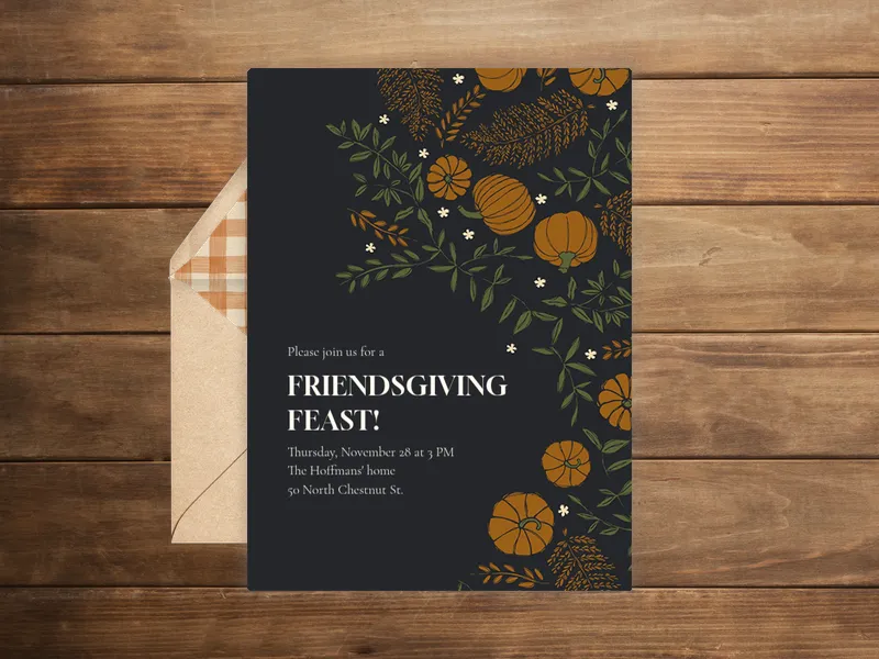 Gourd-geous Wildlife - thanksgiving - Invitation