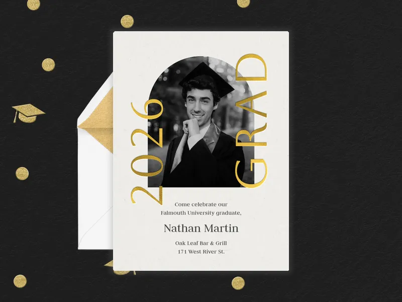 Grad Class Year (Photo) - graduation - Invitation