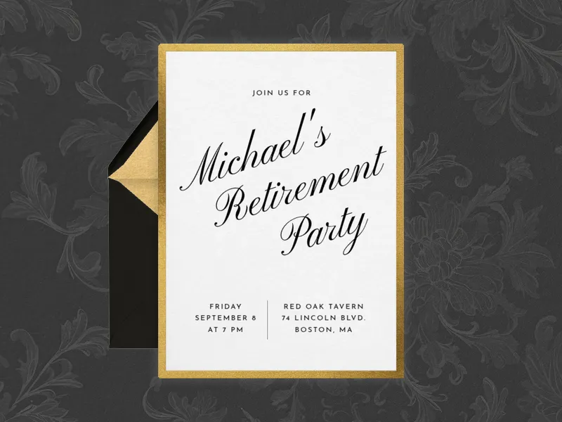 Golden Opportunity - retirement_farewell - Invitation