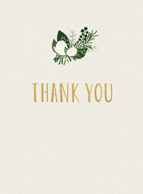 Green Thank You - thankyou_cards - Card