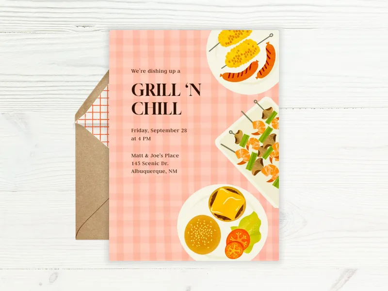 Grill 'N Chill - outdoor_fun - Invitation