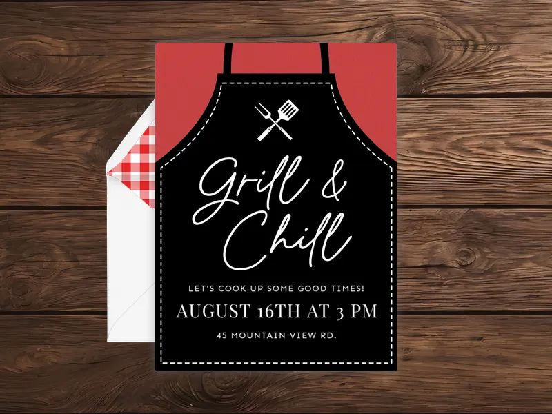 Grillin’ With Dad - bbq - Invitation