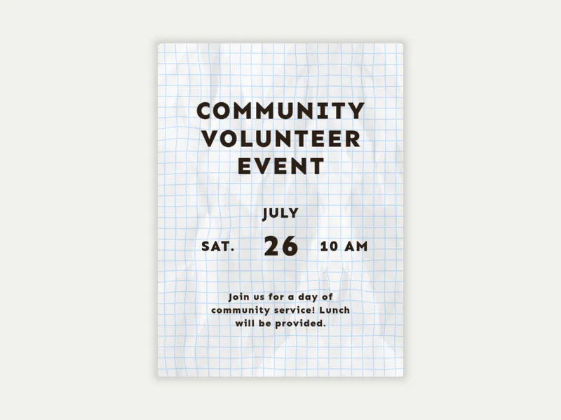 Graph Paper - volunteering - Invitation
