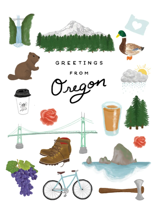 Greetings from Oregon - just_because_cards - Card