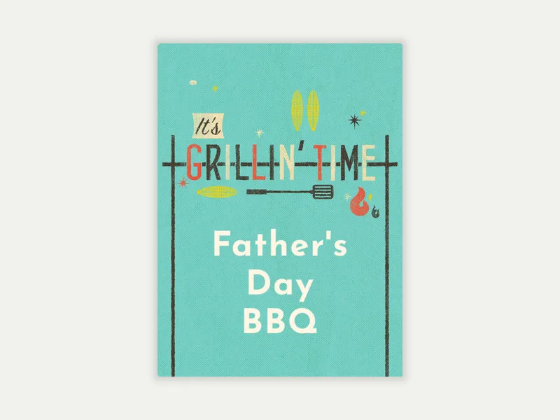 Grillin' Time - fathers_day - Invitation