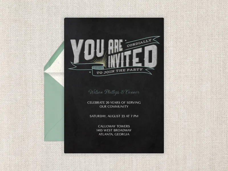 Chalk It Up - business_anniversary - Invitation