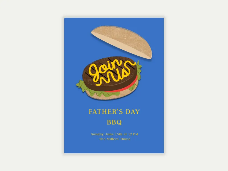 Hamburger Hangout Father's Day - fathers_day - Invitation
