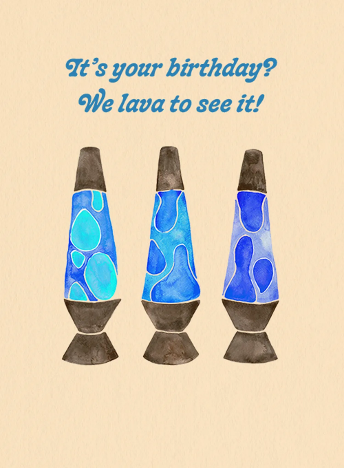 Groovy Lava Lamp Birthday - birthday_adults_cards - Card
