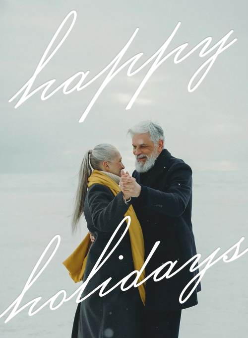 Happy Holidays Script Overlay - holiday_cards - Card