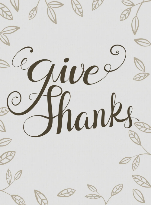 Give Thanks Foliage - thanksgiving_cards - Card