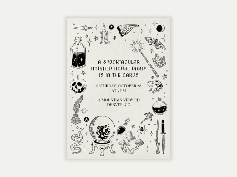 Haunted House Cards - featured - Invitation