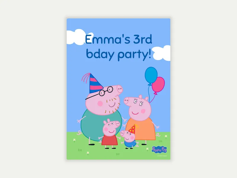 Peppa Pig: Everyone's Together - peppa_pig - Invitation
