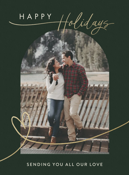 Handwritten Happy Holidays (Photo) - design_your_own_cards - Card