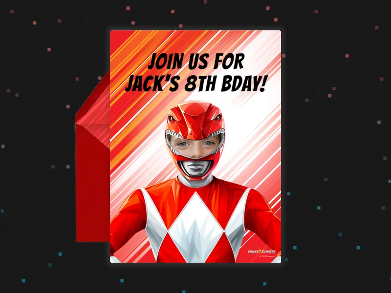 Power Rangers: Red Ranger (Photo) - power_rangers - Invitation