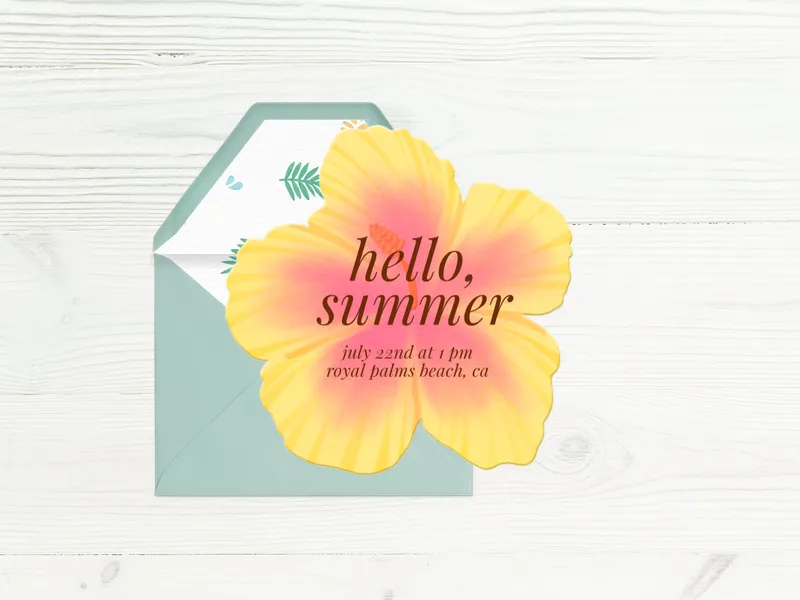 Hibiscus Flower - featured - Invitation