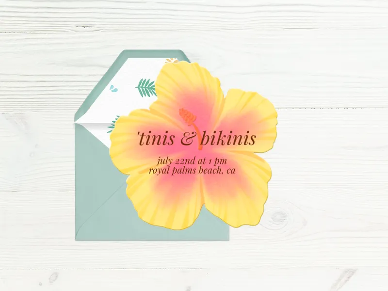 Hibiscus Flower - trips_getaways - Invitation