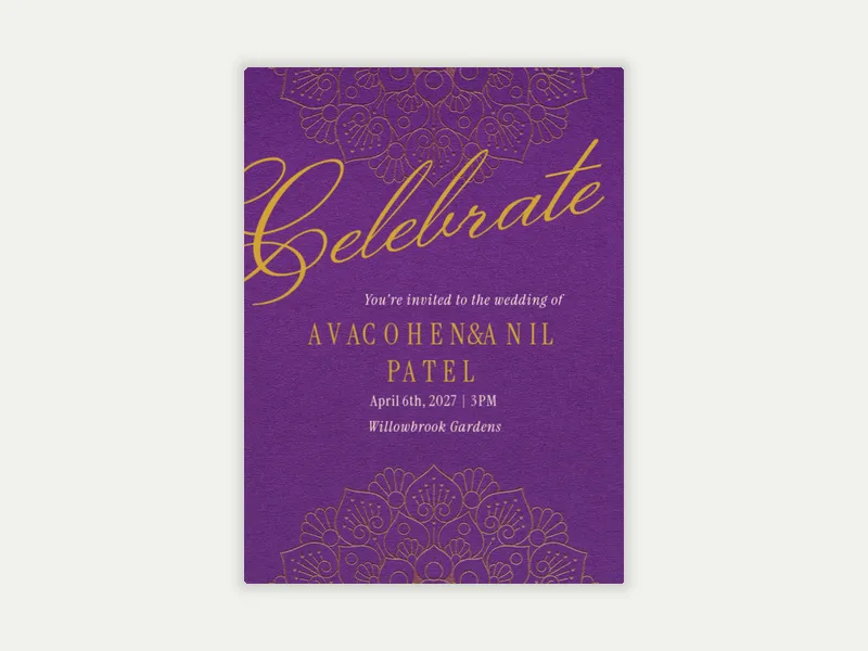 Gold Henna - indian_wedding - Invitation