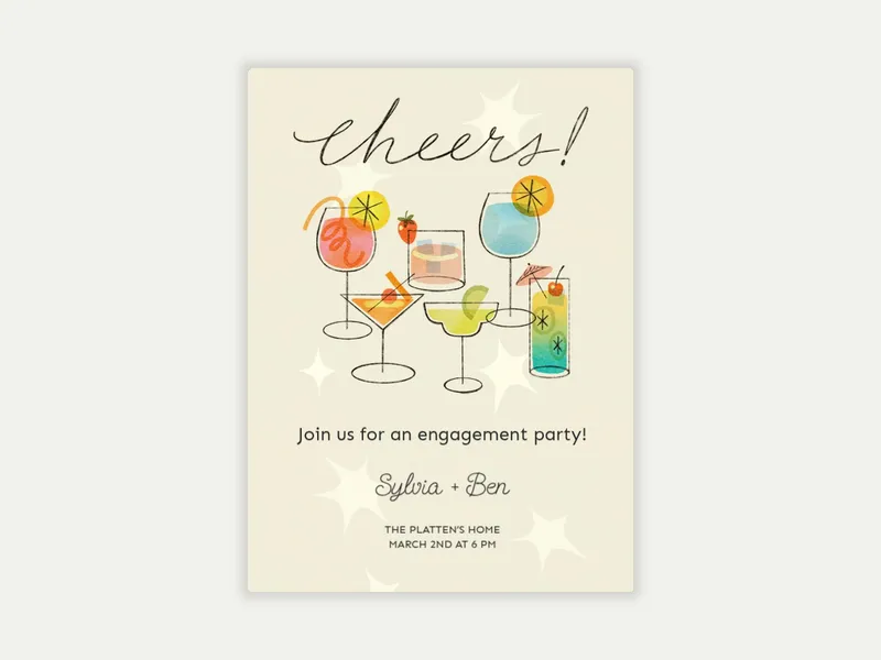 Happy Times Ahead - engagement - Invitation