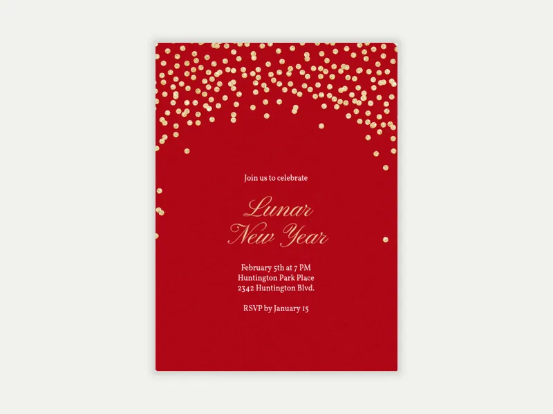Holiday Sparkle - lunarnewyear - Invitation