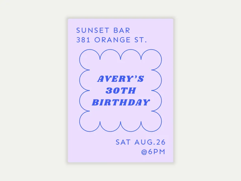 Graphic Lines - adults - Invitation